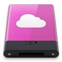 Pink iDisk W Icon 128x128 png